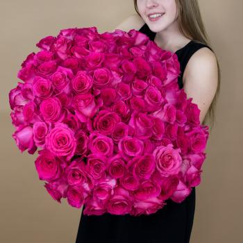 Букет из розовых роз 75 шт. (40 см) [артикул: 11858t]