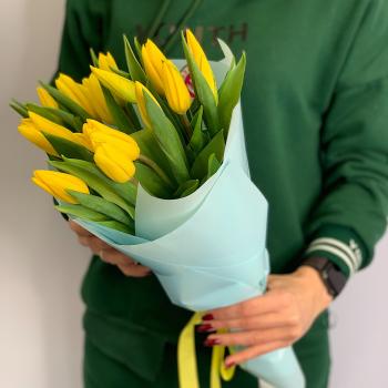 Тюльпаны жёлтые 15 шт код: 18590tver